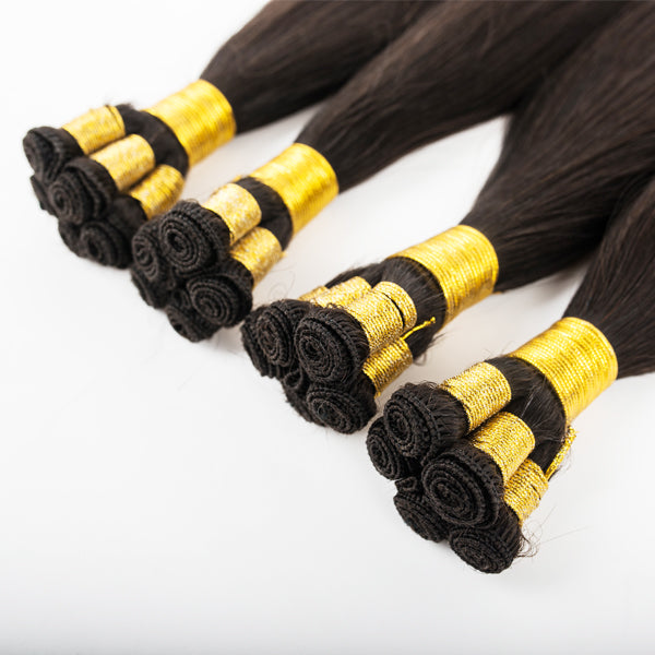 Hand Tied Weft Label Free Shipping Bags Private Wavy Bundles Cuticle Raw Russian Indian Virgin Russia Weft Canada Hand Tied Hair Extension