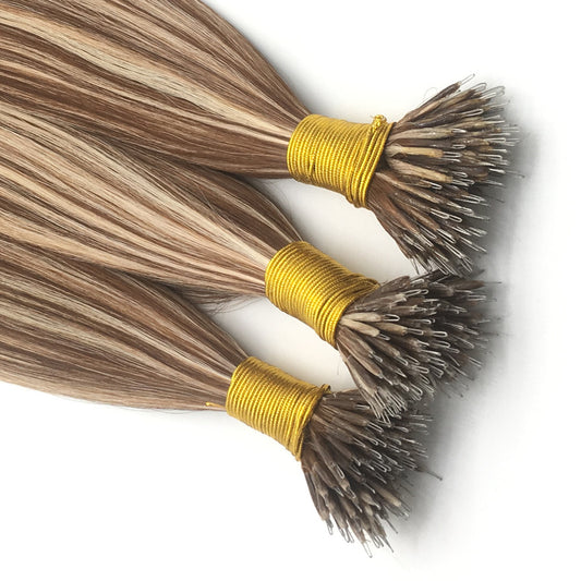 Nano Peruvian Natural Black Malaysian Human Hair Weave Bundle Indani Remy Extensin Cabello Virgen Nano