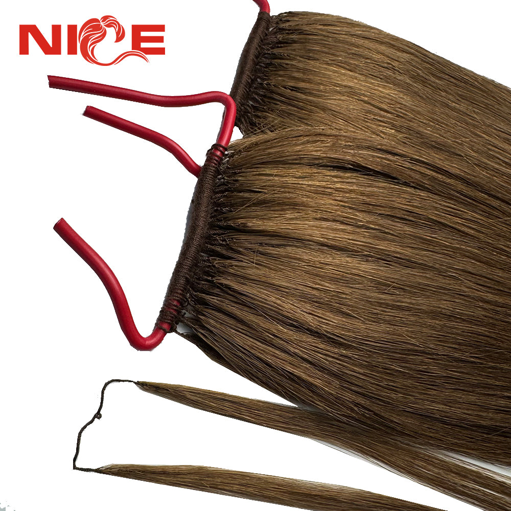 한국 시장 인기 버진 레미 헤어 제품 깃털 헤어 익스텐션 노팁 헤어 익스텐션