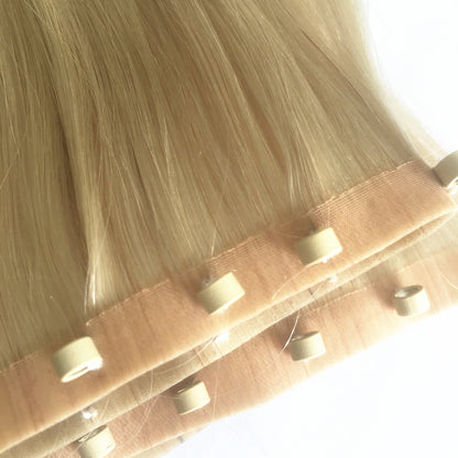Bead Hair Weft Factory Indian Virgin Human Hair Extensions Wefts Double Drawn Colorful Human Micro Beaded Weft