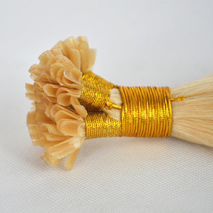 U Tip human remy flat tip prebonded hair extension product namei/u/v/flat tip bonding micro l hair extension